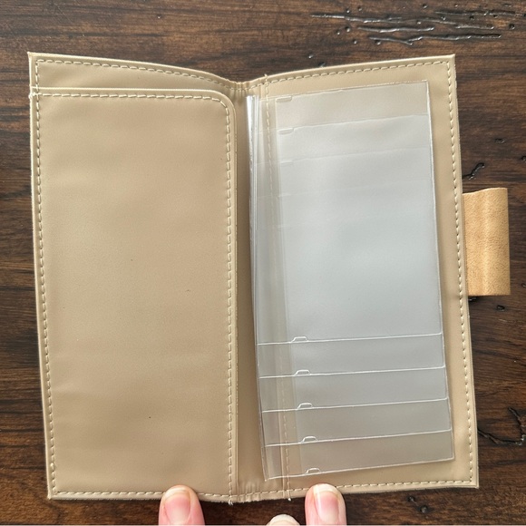 Vintage Buxton Genuine Leather Wallet Checkbook Holder Card Organizer Tan - Picture 7 of 10